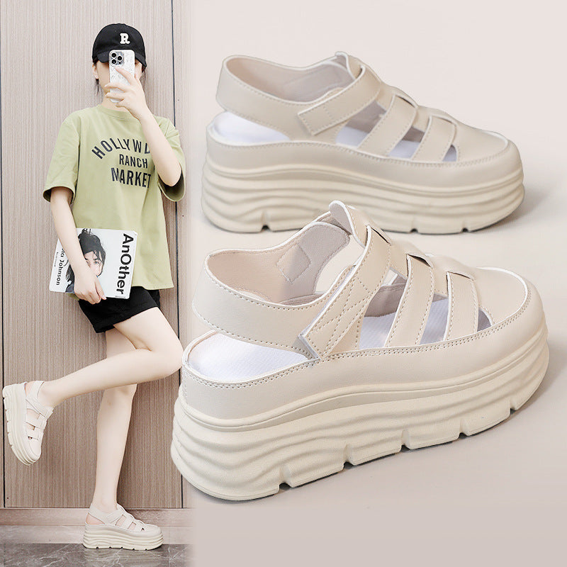 Damen luftige Plateau Sandalen Shopnory