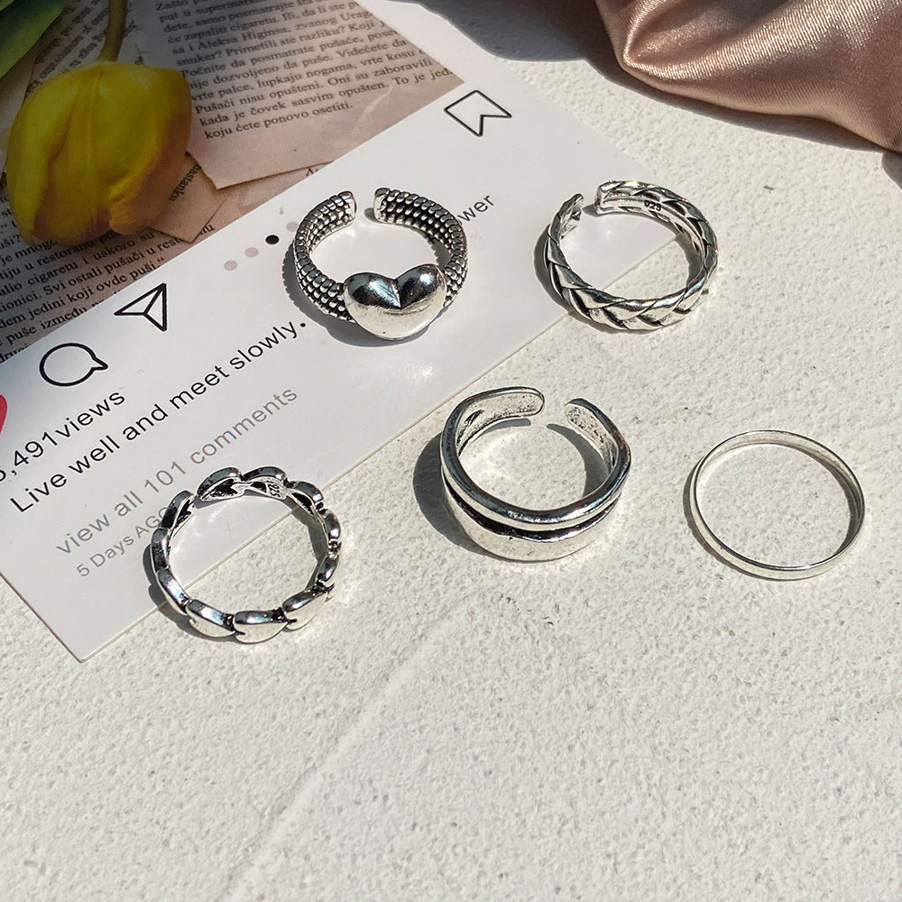 Damen Ring-Set mit einzigartigen Designs und kraftvollen Akzenten Shop Nory