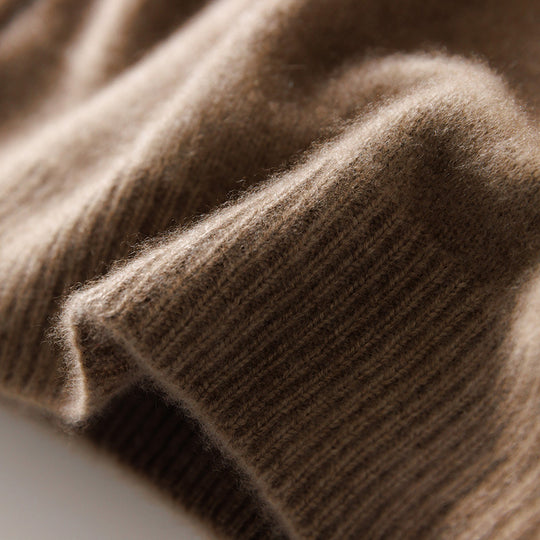 Herren Feiner Stehkragenpullover aus Kaschmir‑Blend mit gerippten Abschlüssen und schlanker Silhouette Shop Nory