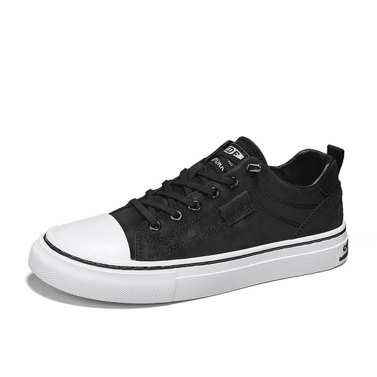 Herren klassische Low-Top Sneaker im Canvas-Look mit verstärkter Zehenkappe und gepolstertem Komfortfußbett Shop Nory