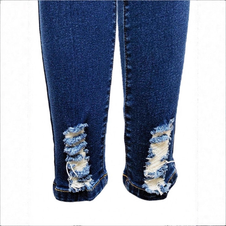 Damen Hochtaillierte Superstretch Skinny-Jeans mit extremem Destroy-Detail Shop Nory