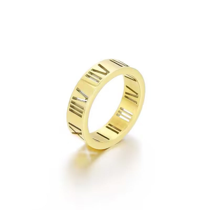 Herren Ring mit kunstvoller römischer Zifferngravur Shop Nory