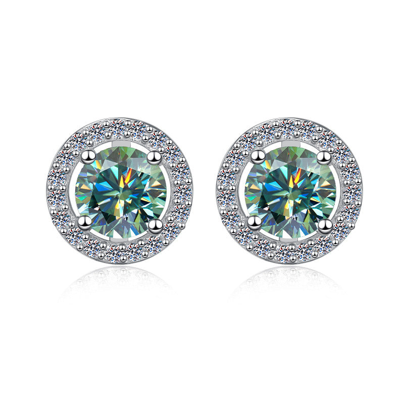 Damen-Ohrstecker mit glitzerndem Kristallbesatz und elegantem Rahmen Shop Nory