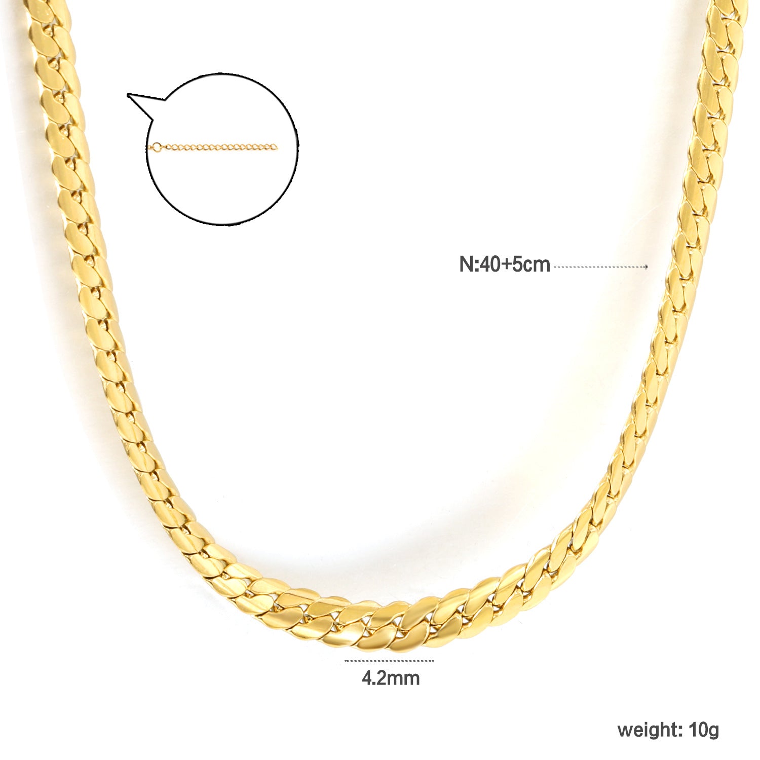 Damen Kette mit kunstvollem Flechtmuster und verstellbarem Verschluss Shop Nory