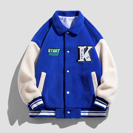 Unisex modische Collegejacke mit gesticktem Logo Shop Nory
