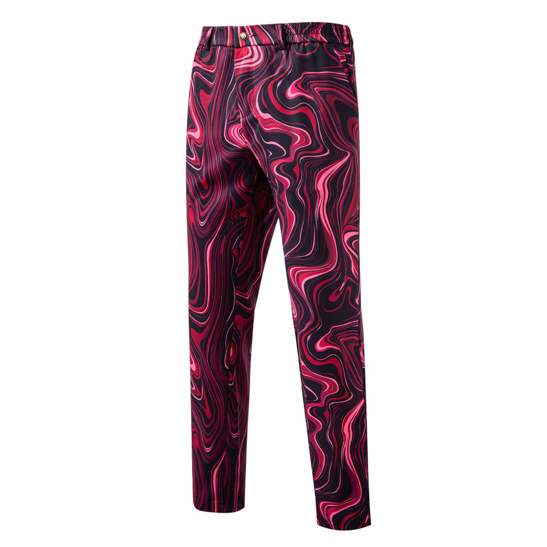 Herren Zweiteiliges Statement-Sakko und Anzughose mit psychedelischem Swirl-Print Shop Nory