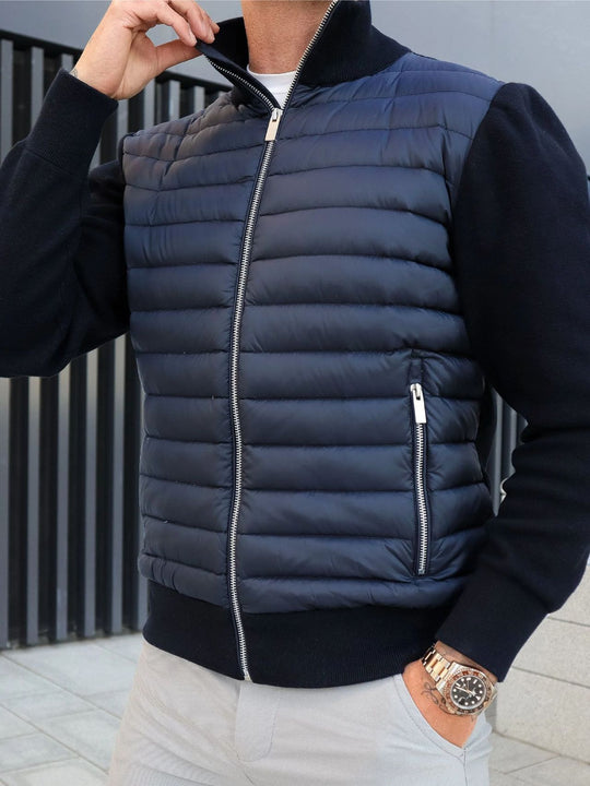 Herren Modische Steppjacke mit hohem Kragen
