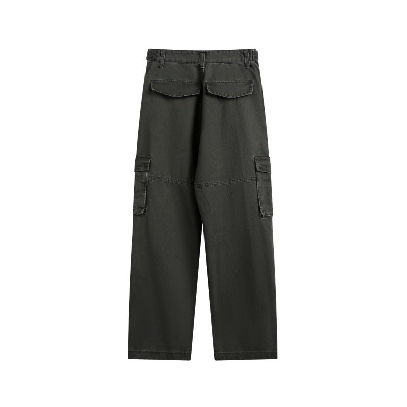 Herren Utility-Cargo-Hose mit weitem Bein, aufgesetzten Klappentaschen und verstellbarem Bund Shop Nory