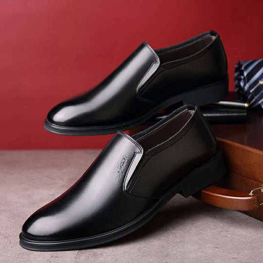 Herren Eleganter Lederslipper mit elastischem Einstieg und profilierter Gummisohle Shop Nory