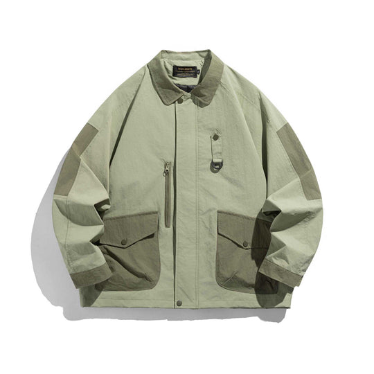 Unisex utilitaristische Fieldblousonjacke mit Mehrfachtaschen und D‑Ring Shop Nory