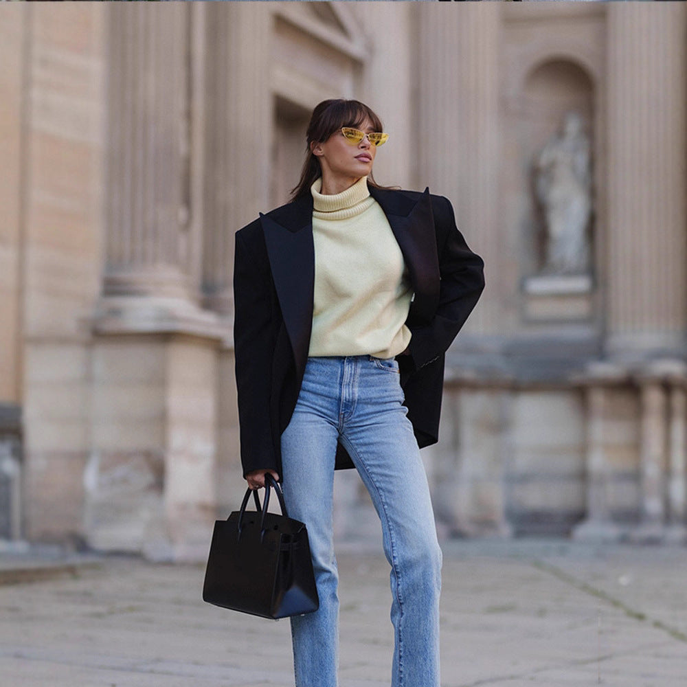 Damen Kompakte strukturierte Handtasche mit Doppelgriff und minimalistischem Design Shop Nory