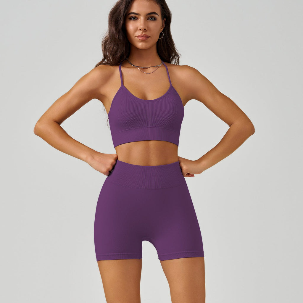 Yoga-Set mit gekreuztem Rücken