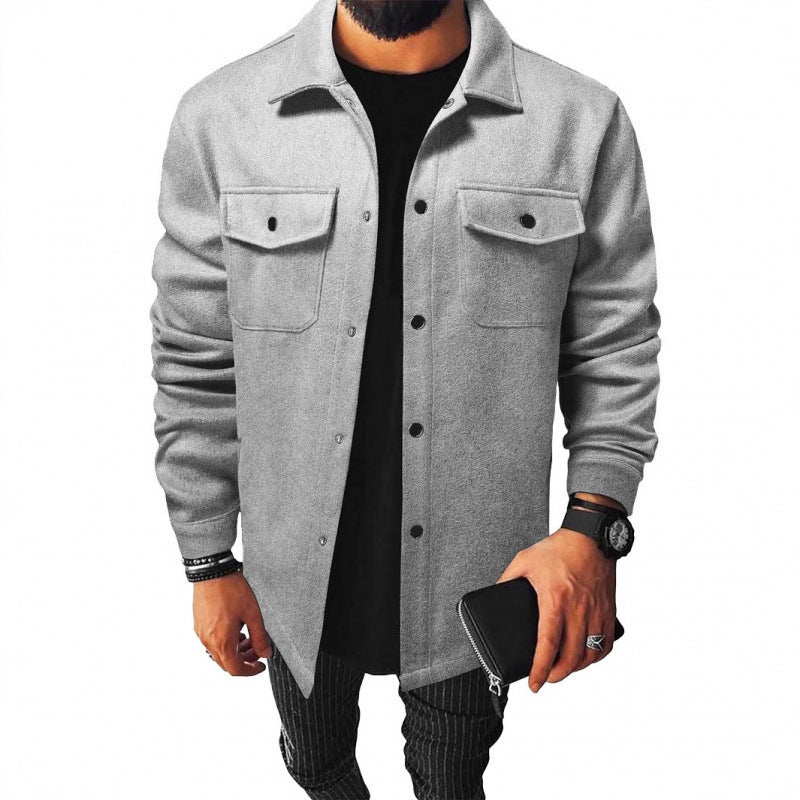 Herren stylische und warme Flanelljacke
