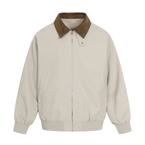 Herren Harrington-Jacke mit Cordkragen, geripptem Saum und dezenter Frontzipper Shop Nory