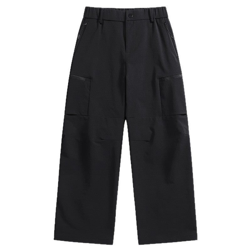 Herren weite Utility-Cargohose mit Reißverschluss‑Taschen und vorgeformten Knien Shop Nory