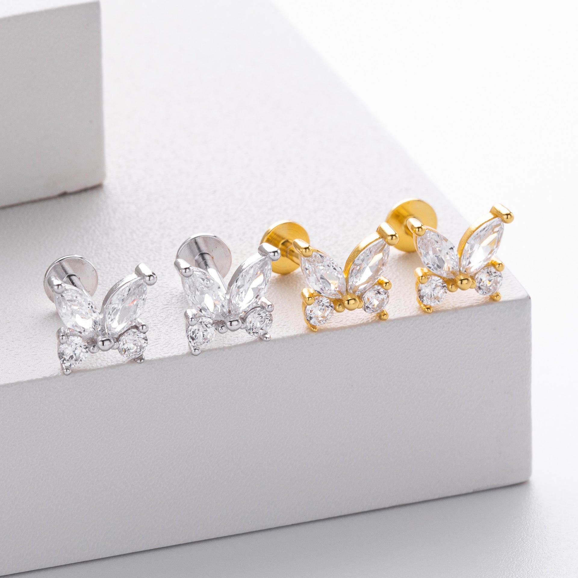 Damen Ohrstecker im eleganten Schmetterlingsdesign aus hochwertigem 925 Sterlingsilber Shop Nory