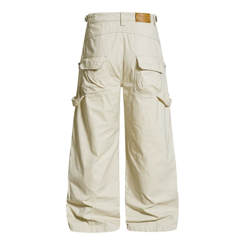 Damen Weite Cargo-Hose mit verstärkten Kniepartien und Multifunktions-Taschen Shop Nory