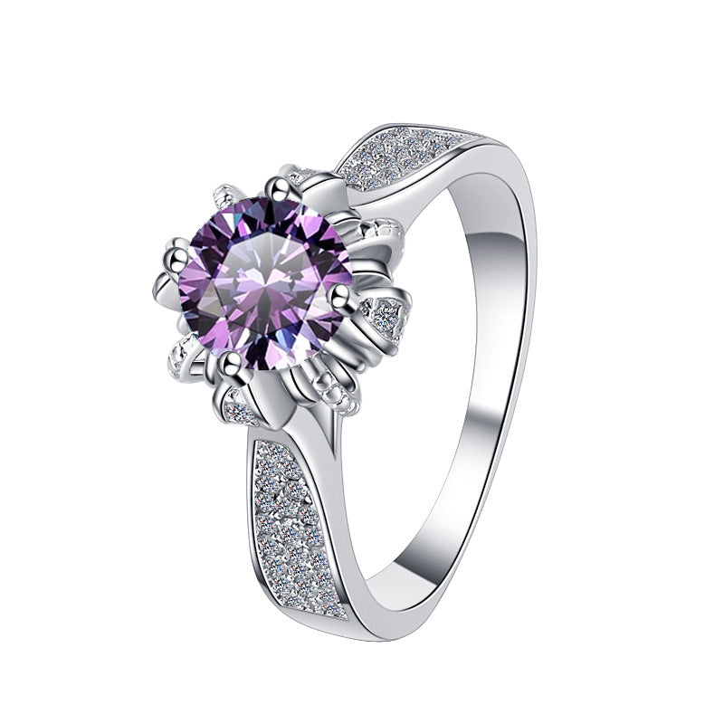 Damen Eleganter Verlobungsring mit kunstvollem Zirkonia-Besatz Shop Nory