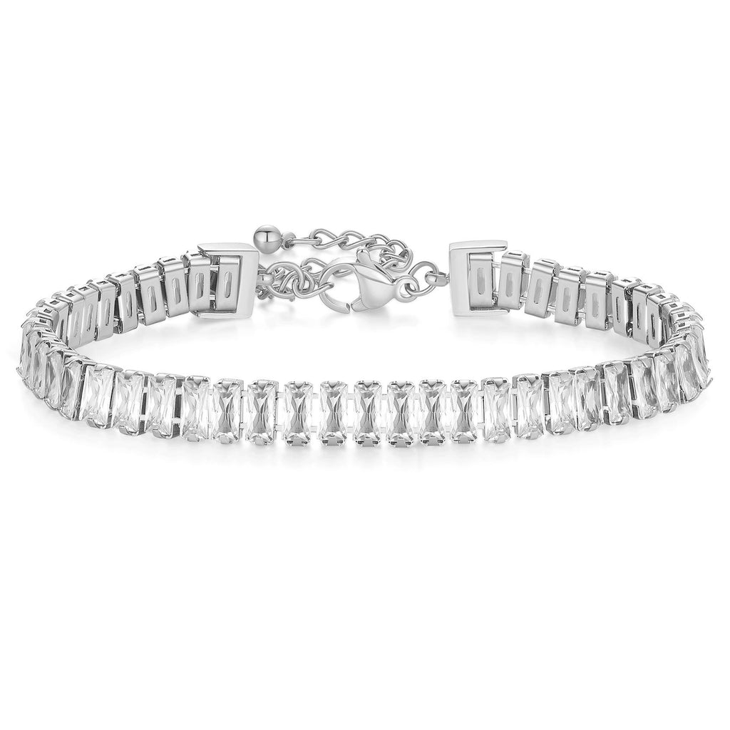 Damen Armband mit funkelnden Zirkonia und elegantem Verschluss Shop Nory