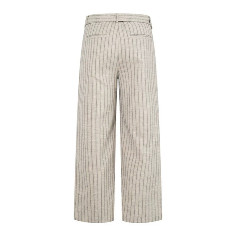 Damen Weite Leinen-Mix Culotte-Hose mit Hochbund und D-Ring-Gürtel Shop Nory