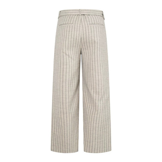 Damen Weite Leinen-Mix Culotte-Hose mit Hochbund und D-Ring-Gürtel Shop Nory