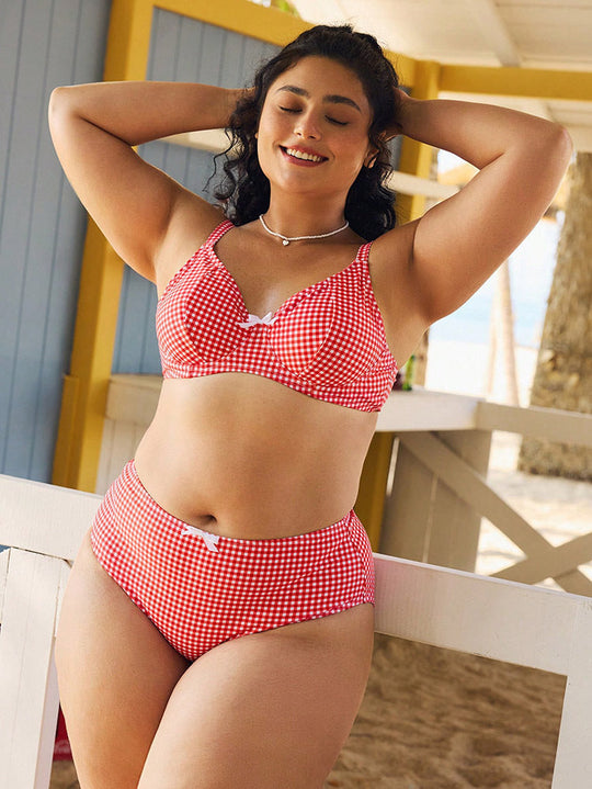 Damen Hochtaillierter Bikini mit gepolstertem Oberteil