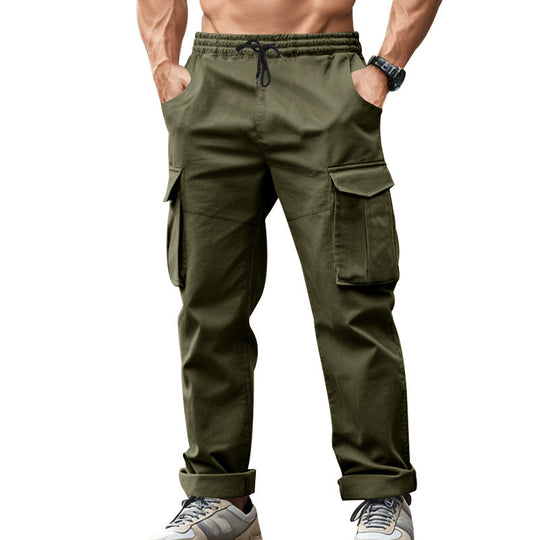 Herren Cargo-Hose mit funktionalen Seitentaschen und elastischem Bund