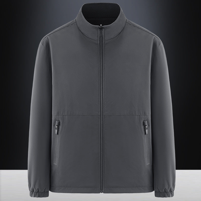 Herren Minimalistische technische Allwetter-Softshelljacke mit Stehkragen und wasserabweisenden Reißverschlüssen Shop Nory