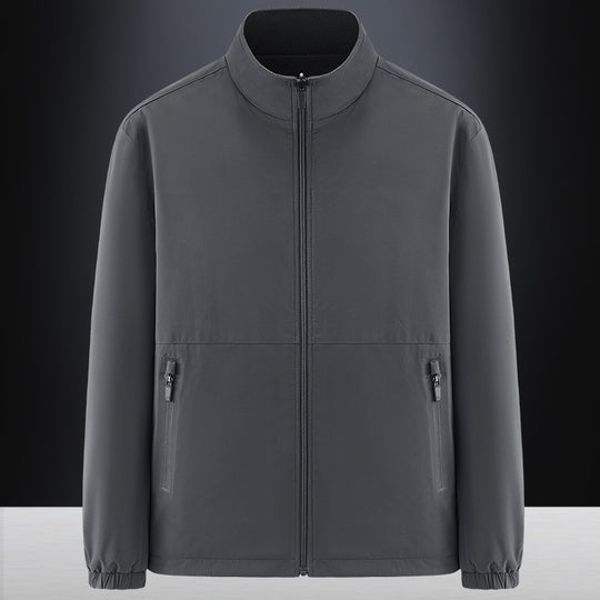 Herren Minimalistische technische Allwetter-Softshelljacke mit Stehkragen und wasserabweisenden Reißverschlüssen Shop Nory