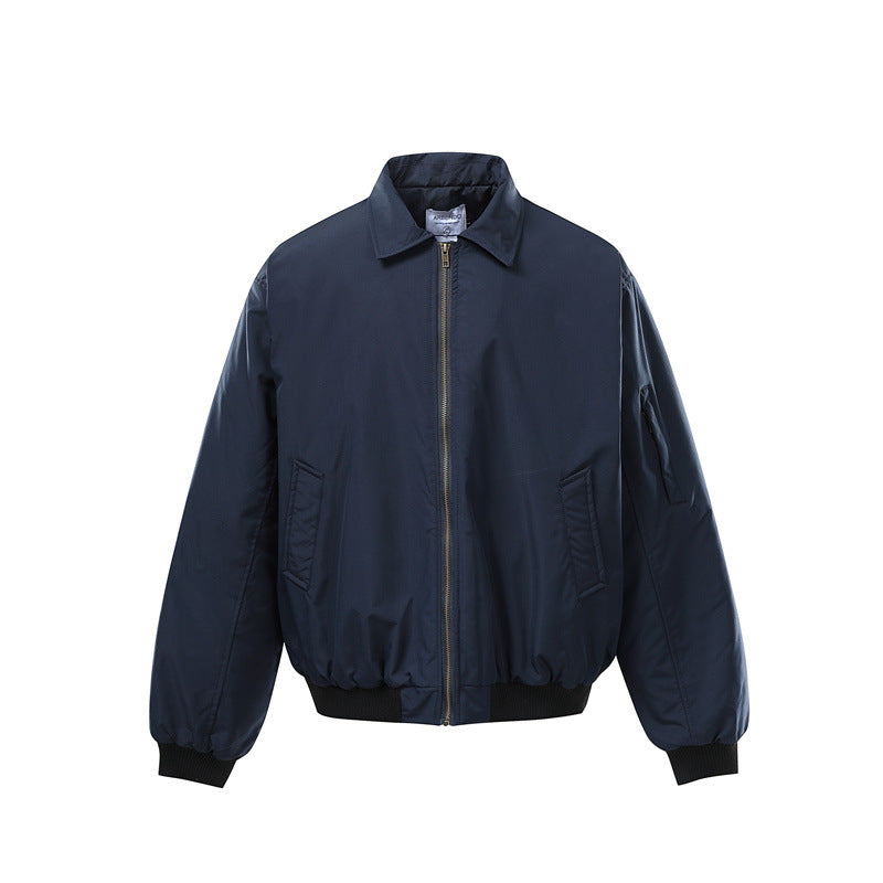 Unisex Kurz geschnittene Boxy‑Bomberjacke mit Reißverschluss, Rippbündchen und Ärmel‑Utilitytasche Shop Nory