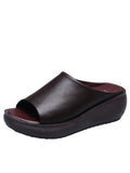 Damen Komfortable Plateau-Sandalen mit weichem Obermaterial und anatomischem Fußbett