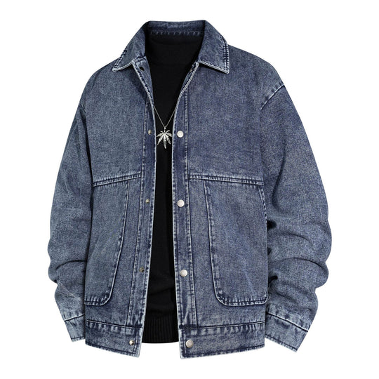 Herren Oversized Jeansjacke mit Stonewash-Effekt und aufgesetzten Taschen Shop Nory