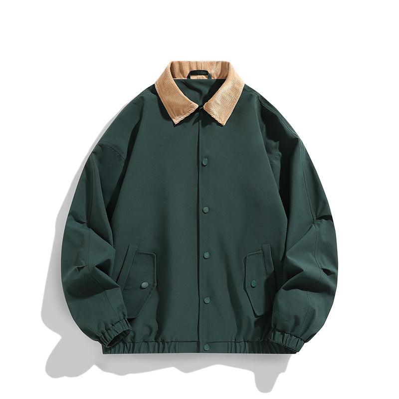 Herren Oversized Blouson mit Cordkragen, Druckknopfverschluss und Pattentaschen Shop Nory