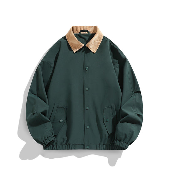 Herren Oversized Blouson mit Cordkragen, Druckknopfverschluss und Pattentaschen Shop Nory