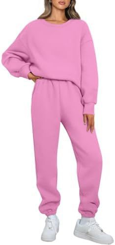 Damen nan Relaxed-Loungewear-Set mit Oversize Rundhals-Sweatshirt und taillierter High-Waist Jogginghose aus French Terry Shop Nory