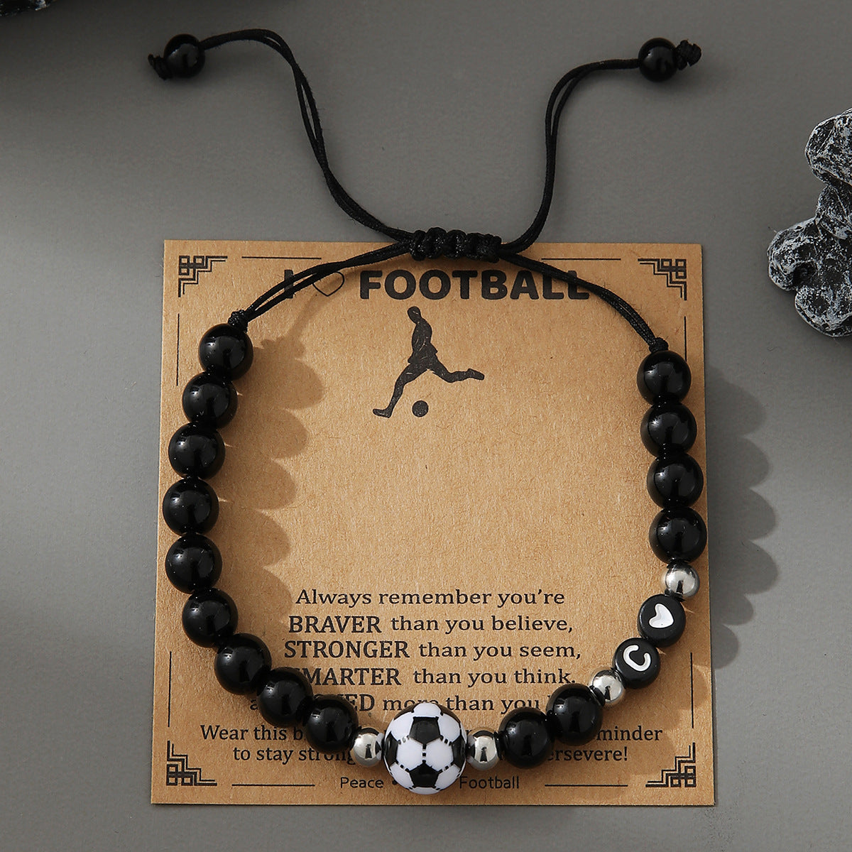 Damen Sportliches Armband mit Fußballmotiv Shop Nory
