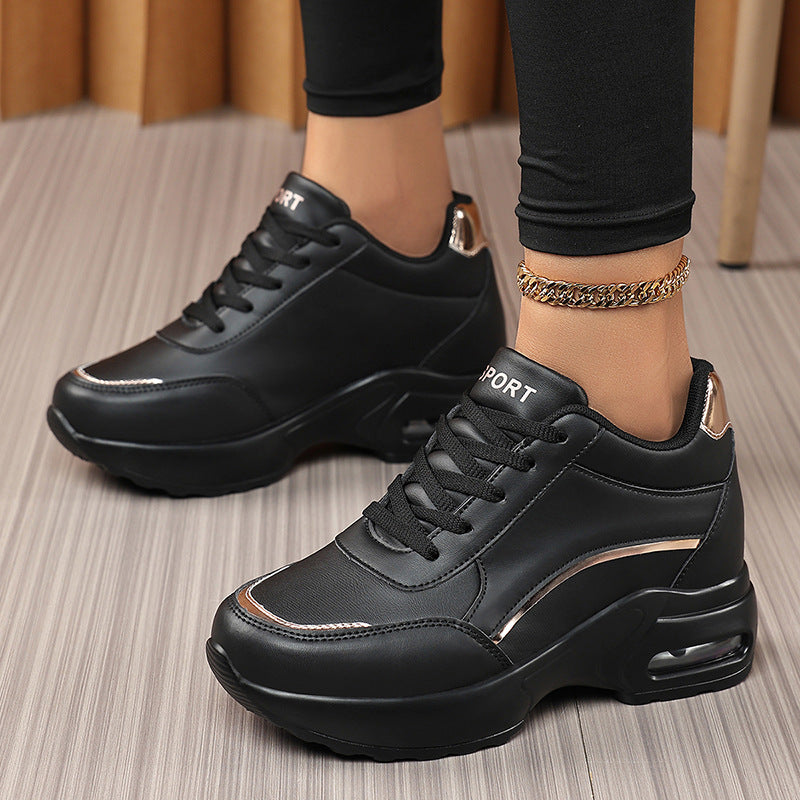 Damen Chunky-Sneaker mit Luftkissensohle und Metallic-Details Shop Nory