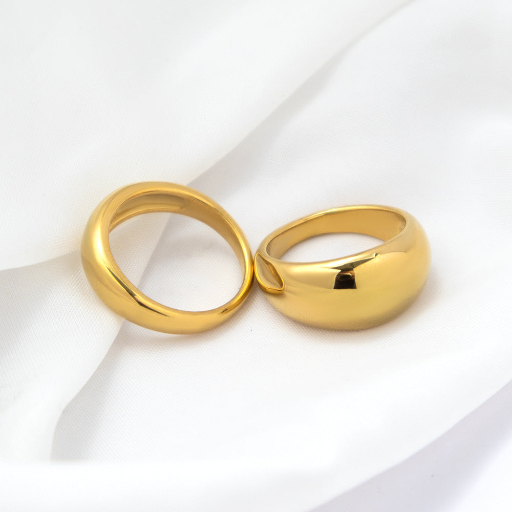 Damen Eleganter und zeitloser goldener Ring Shop Nory