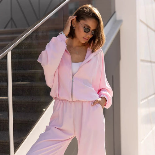 Damen lässiges Zweiteiler Set aus fließender Satinoptik mit weitem Bund und Crop-Top Shop Nory