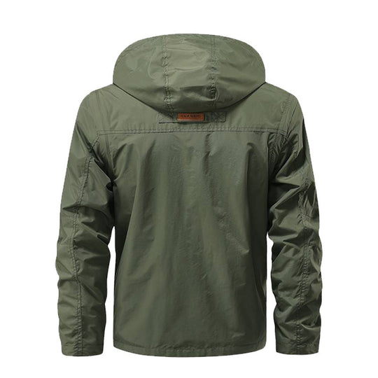 Herren Multifunktionale Fieldjacke mit Kapuze wasserabweisendem Shell und Organizer-Taschen Shop Nory