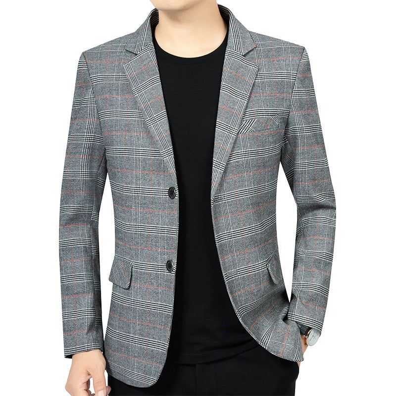 Herren Kariertes Slim-Fit Sakko Shop Nory