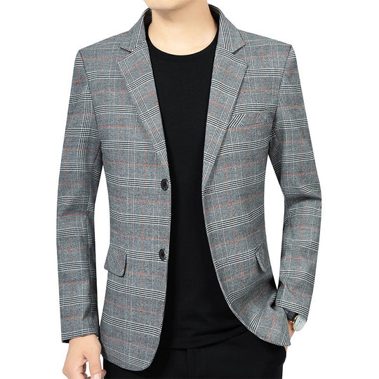 Herren Kariertes Slim-Fit Sakko Shop Nory