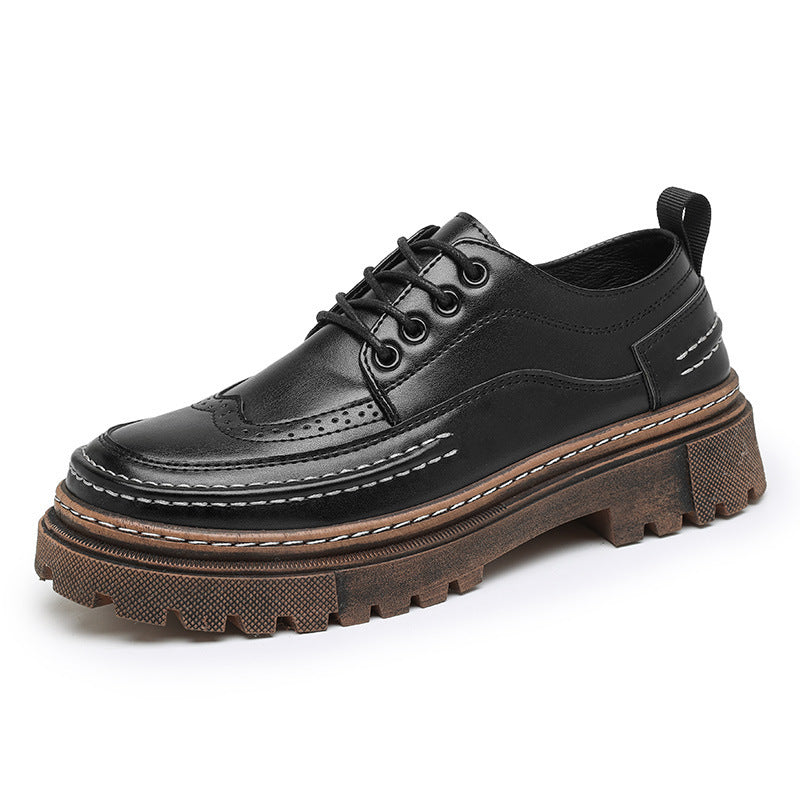 Herren Plateau-Derby mit Brogue-Details und profilierter Gummisohle Shopy Nory