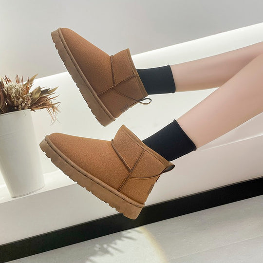 Damen Gefütterte Kurz‑Boots mit Teddyfutter, Slip‑On‑Design und profilierter Gummisohle Shop Nory