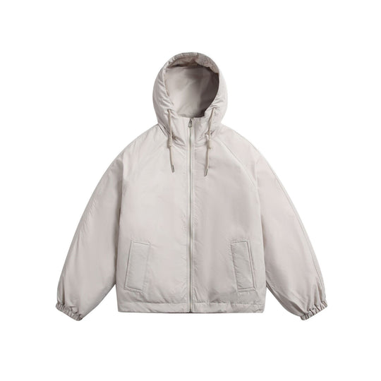 Unisex Kurz geschnittene wattierte Kapuzenjacke im Boxy‑Cut mit elastischem Saum Shop Nory