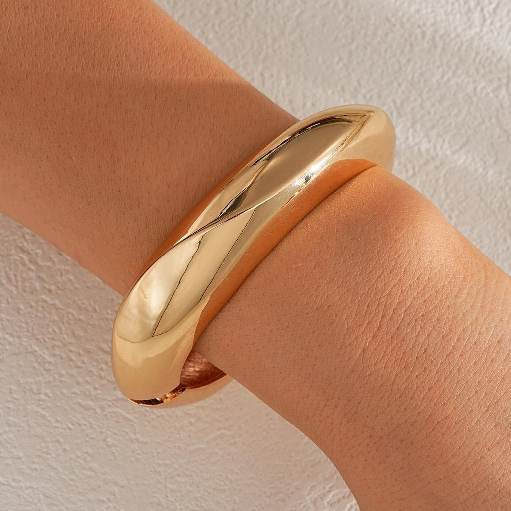 Damen Eleganter Armreif aus hochwertigem, geschwungenem Metall Shop Nory