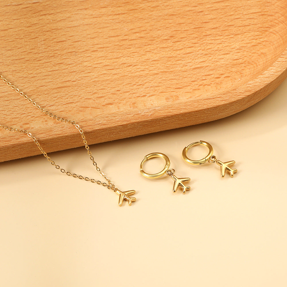 Damen Schmuckset mit Flugzeug-Anhängern Shop Nory