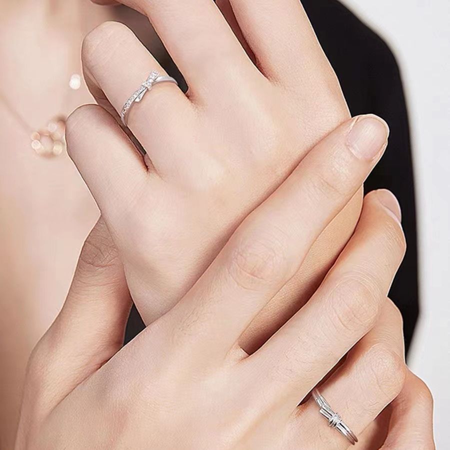 Damen moderner doppelter Knotungsring Shop Nory