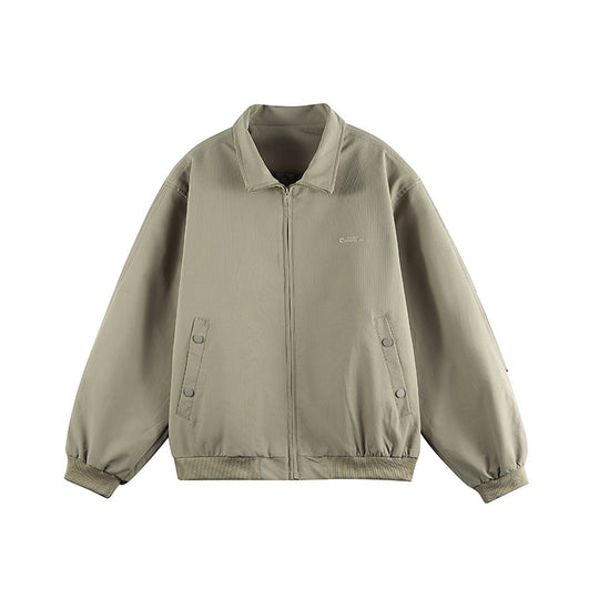 Unisex Oversize-Utility-Bomberjacke mit verdecktem Reißverschluss und elastischen Bündchen Shop Nory