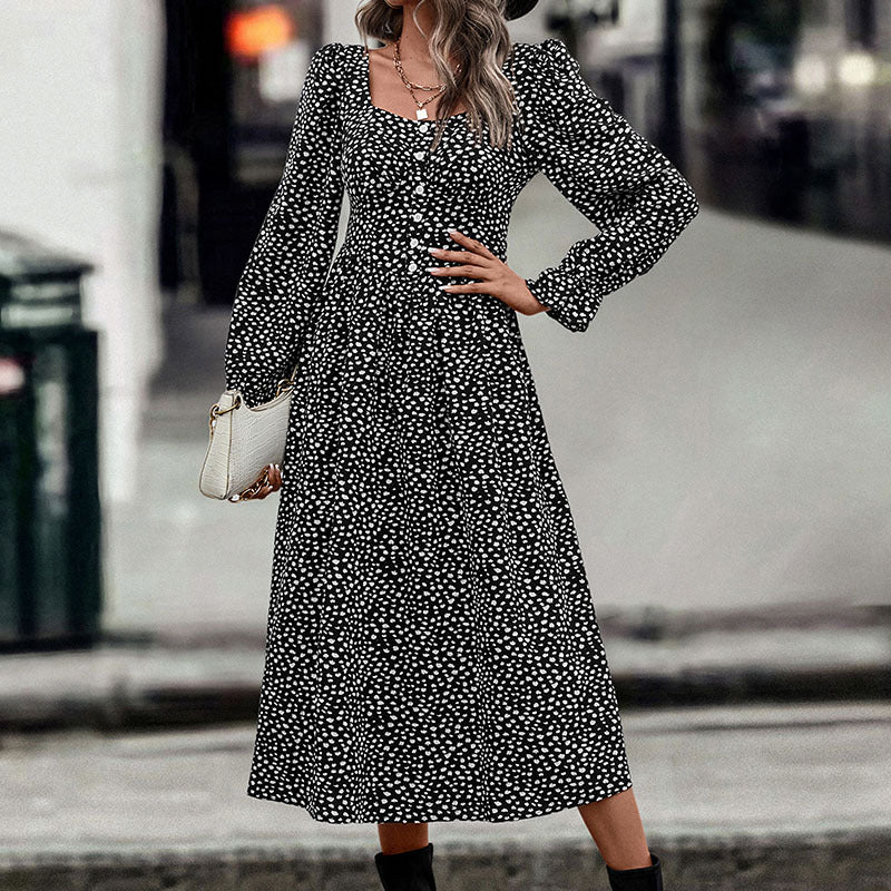 Damen Midi-Kleid mit Blumenmuster Shop Nory